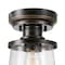 Globe Electric Charlie 9.6 in. H X 6.7 in. W X 6.7 in. L Oil Rubbed Bronze Ceiling Light 44301 - alternate 3